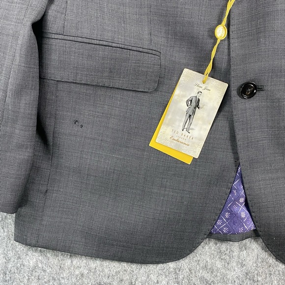 Ted‎ Baker Endurance Suit Jacket 42R Gray 2 Button Wool New with Defects NWD - Picture 4 of 16
